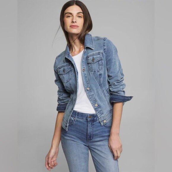 White House Black Market Jackets & Blazers - NWT White House Black Market Slim Trucker Denim Jacket Sorelle Original #A1711